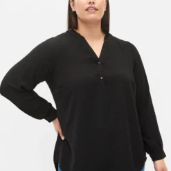 Nieuwe uitgaven 13 Zizzi Long Sleeved - Blouse - Black