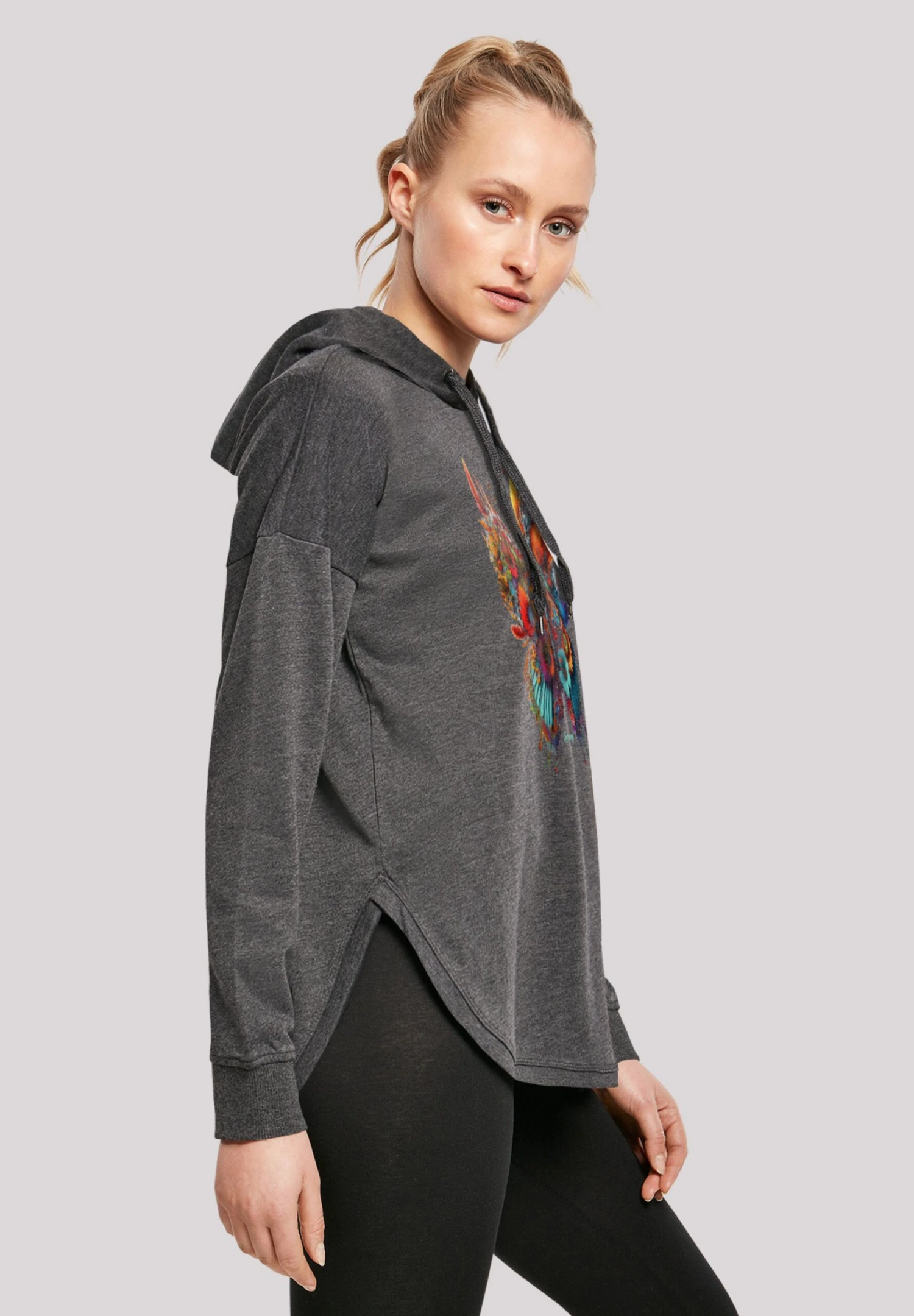 F4NT4STIC Schmetterling Blumen - Hoodie - Charcoal 5 F4NT4STIC Schmetterling Blumen - Hoodie - Charcoal - Afbeelding 5