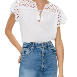 QS By S.Oliver Mit Broderie Anglaise - Blouse - Weiß -Aanbiedingen Mode Toon Winkel 1b6b6ec23f7248ce9b14a5c79a0df4cc