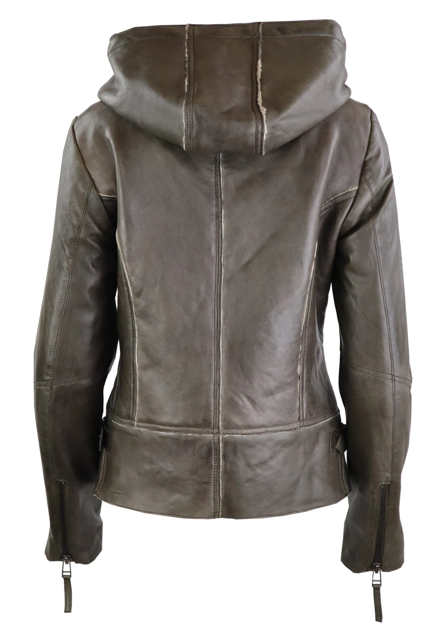 Jule - Leren Jas - Olive Grün 7 Jule - Leren Jas - Olive Grün - Afbeelding 7