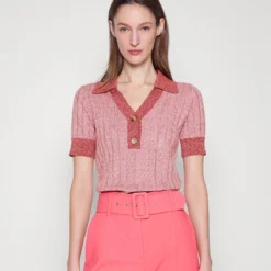 Blanche Seawool Polo - Poloshirt - Red