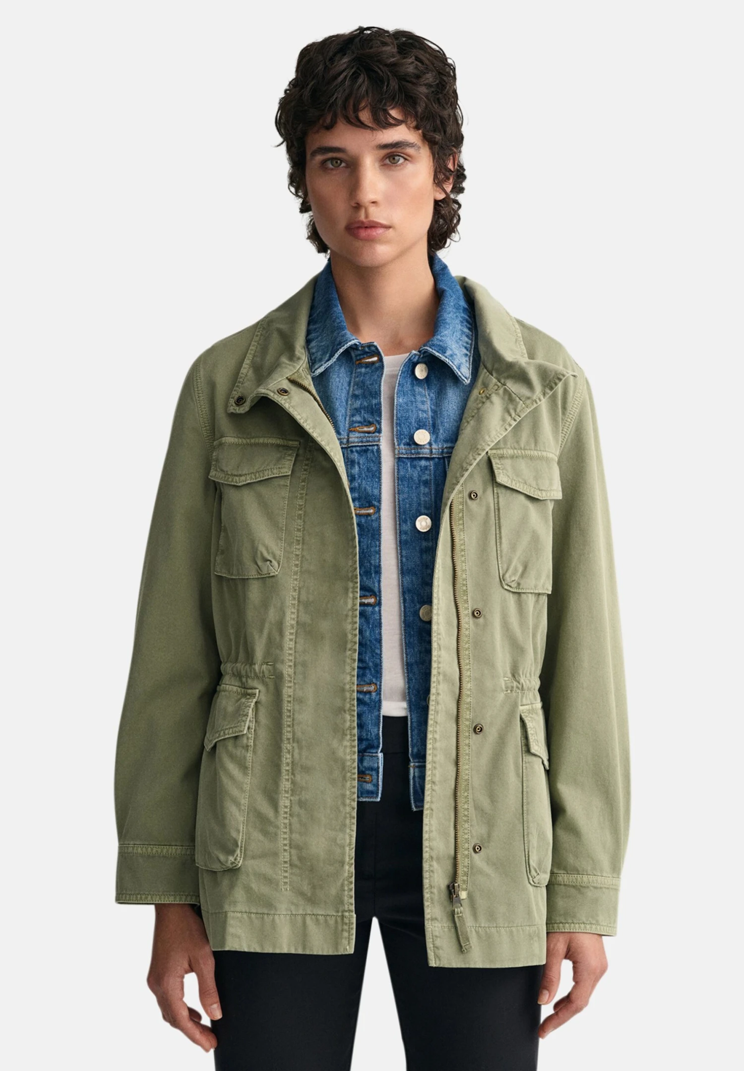 Gant Garment Dyed Field- Lichte Jas - Oil Green 1 Gant Garment Dyed Field- Lichte Jas - Oil Green