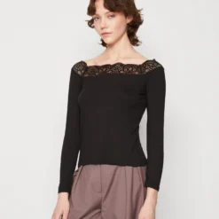 Vila Vibe Off Shoulder - Longsleeve - Black