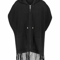 Damen - Poncho - Schwarz