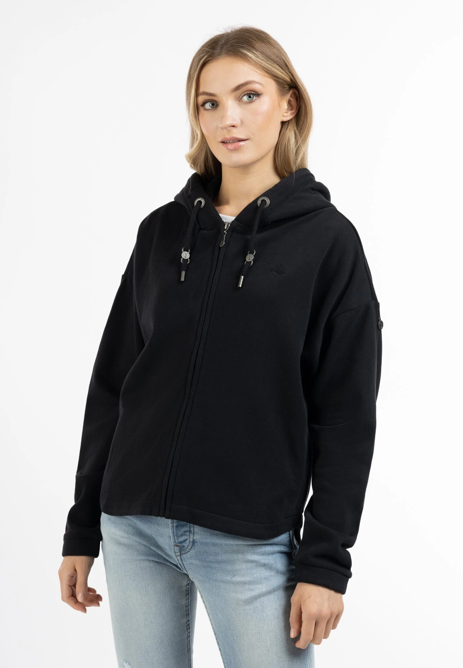 Dreimaster Takelage - Sweater Met Rits - Schwarz 1 Dreimaster Takelage - Sweater Met Rits - Schwarz