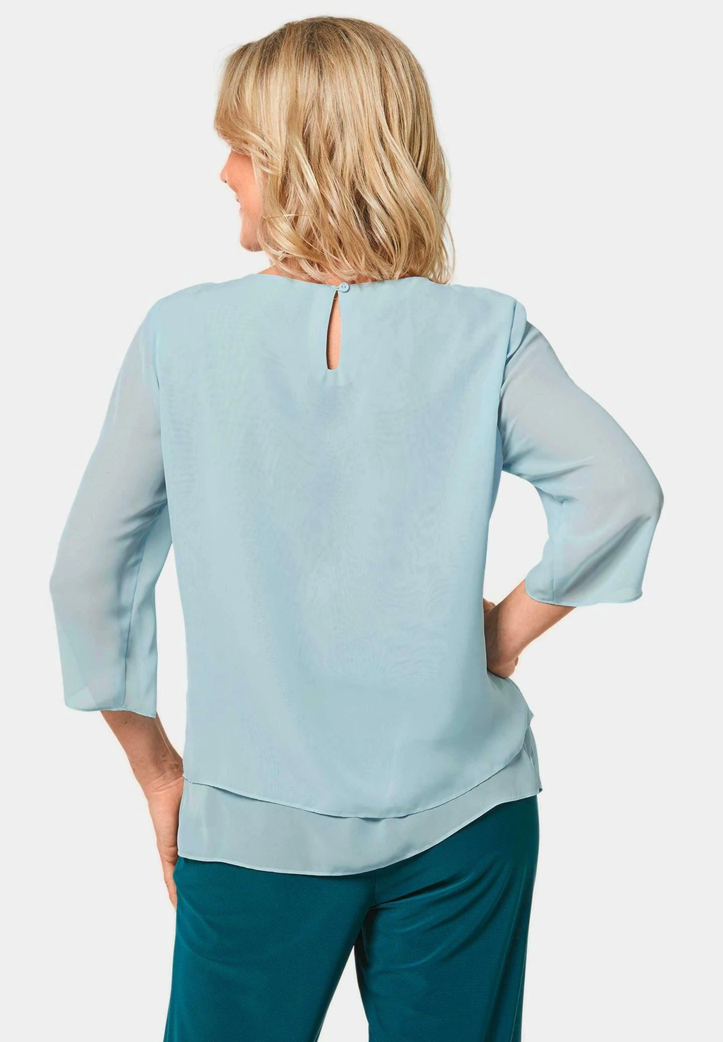 GOLDNER Blouse - Blue Turquoise 3 GOLDNER Blouse - Blue Turquoise - Afbeelding 3