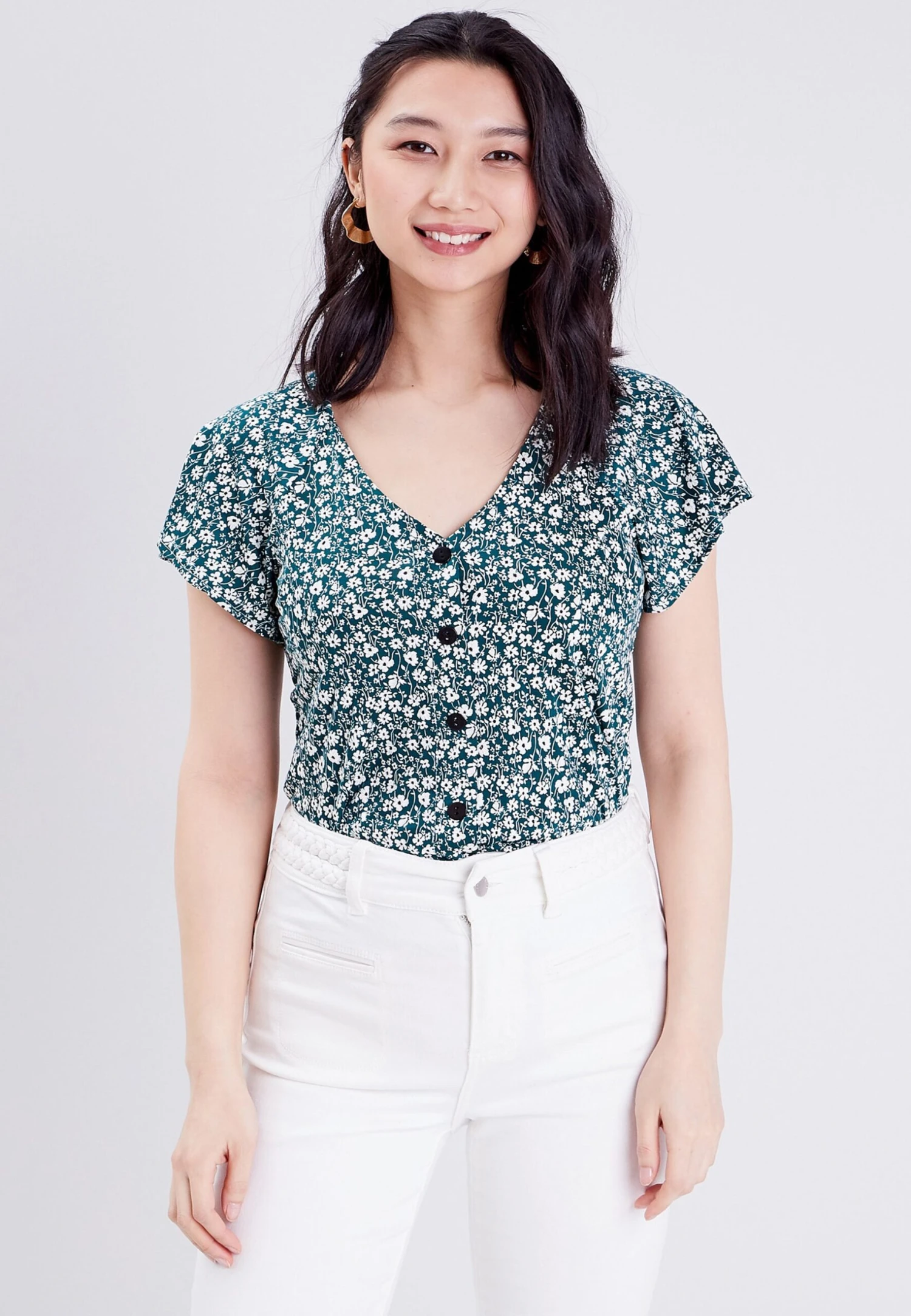 Kurzärmeliges- Blouse - Vert 1 Kurzärmeliges- Blouse - Vert