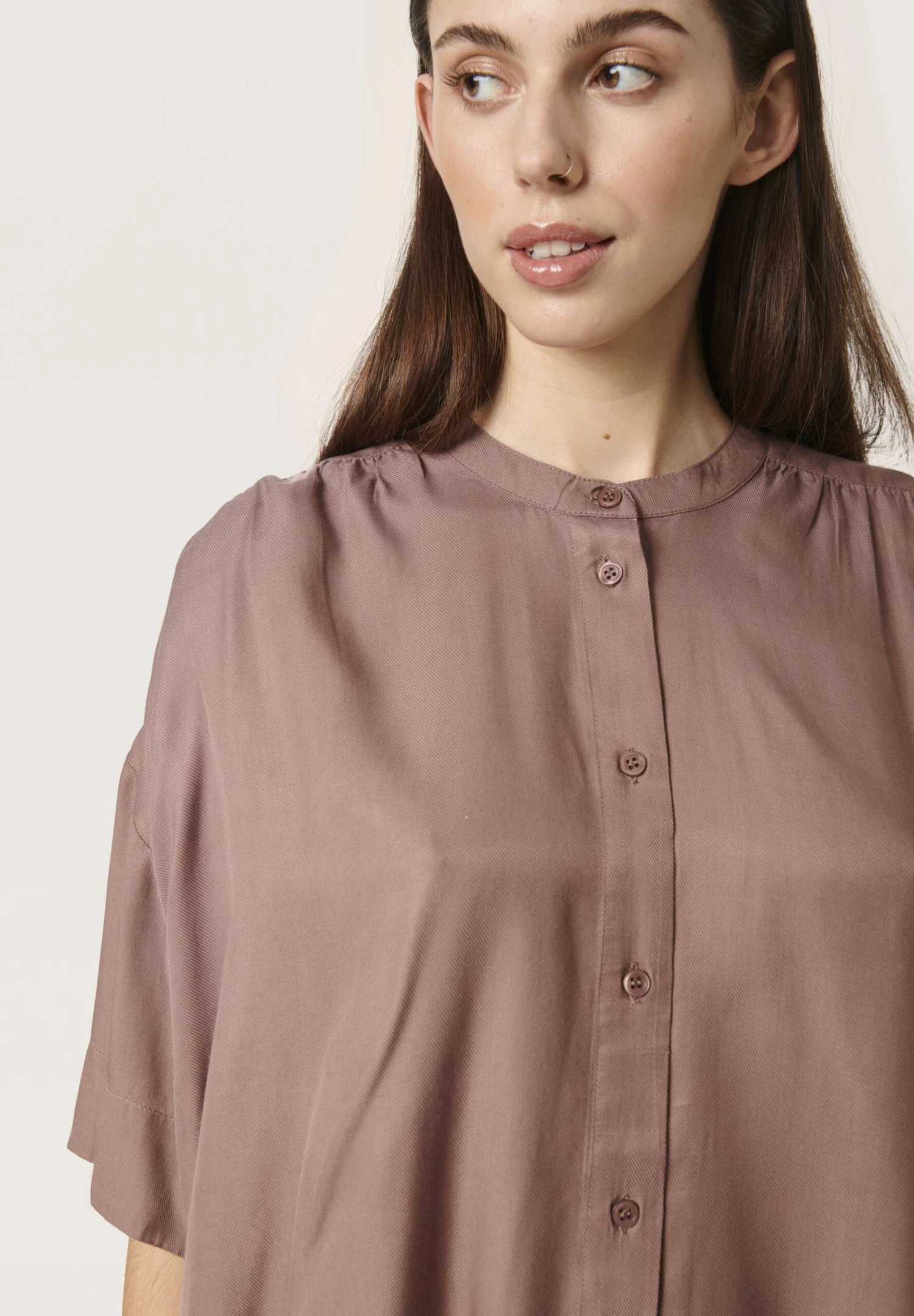 Soaked In Luxury Cattie - Overhemdblouse - Brown Lentil 4 Soaked In Luxury Cattie - Overhemdblouse - Brown Lentil - Afbeelding 4