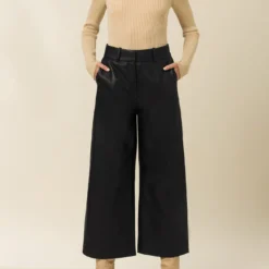 IVY OAK Lila - Leren Broek - Black