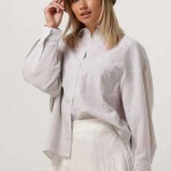 Nieuwe uitgaven 11 Colourful Rebel Vicky Striped Dropped Shoulder - Overhemdblouse - Zand