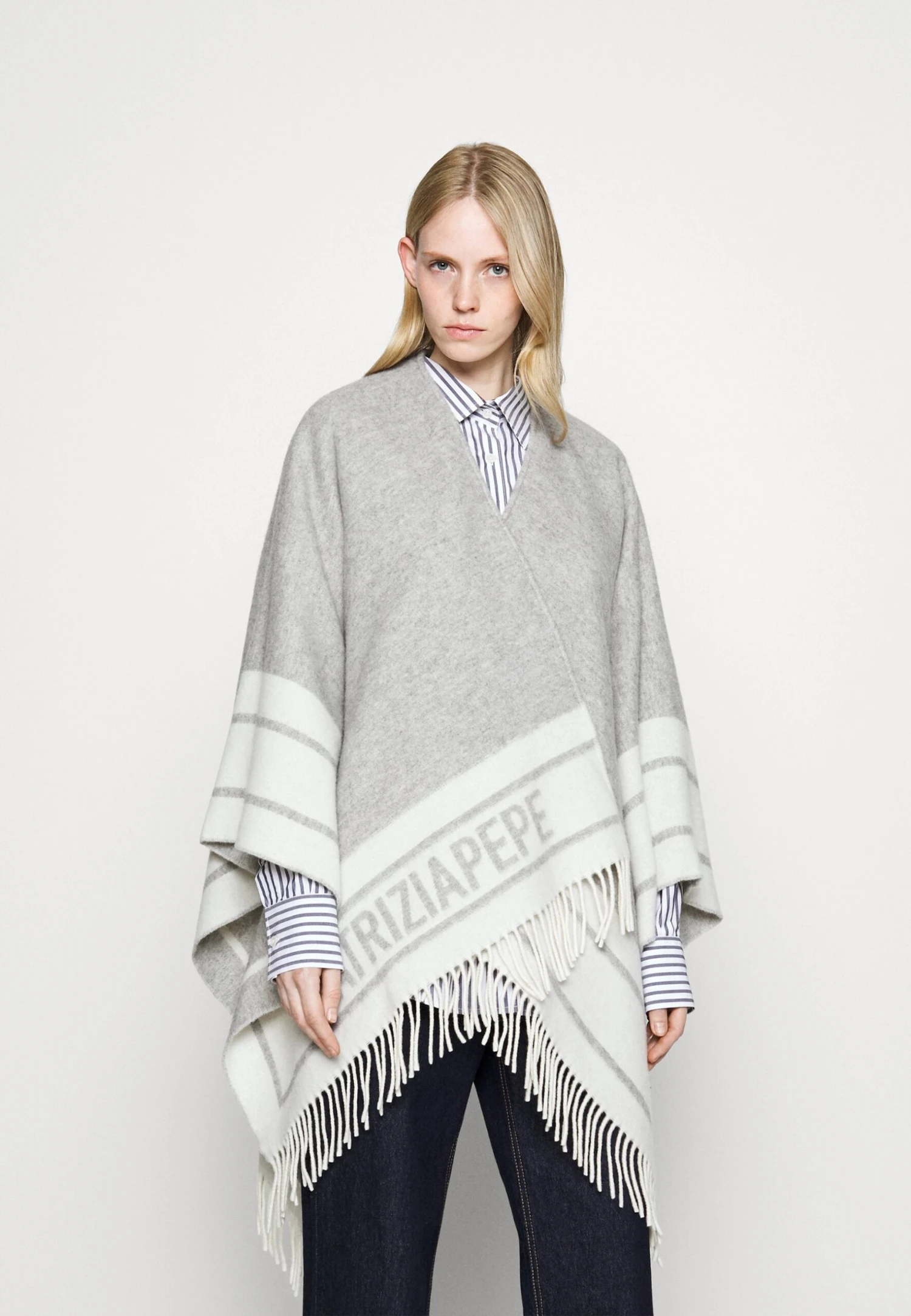 Patrizia Pepe Poncho - Poncho - Grey/White