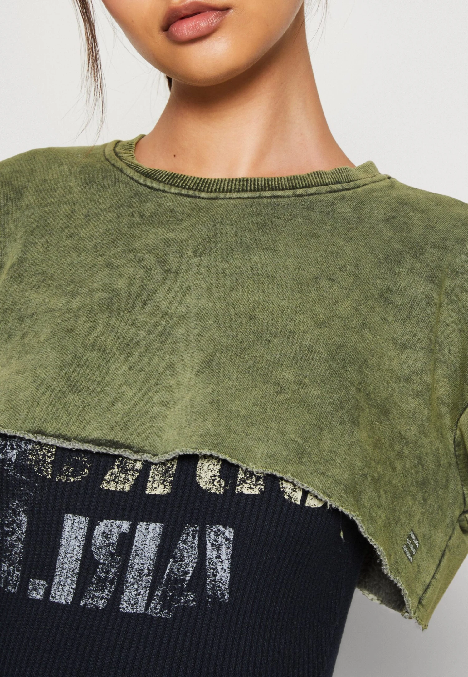 BDG Urban Outfitters Cropped Acid - Sweater - Dark Green 6 BDG Urban Outfitters Cropped Acid - Sweater - Dark Green - Afbeelding 6