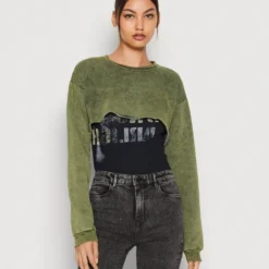 BDG Urban Outfitters Cropped Acid - Sweater - Dark Green