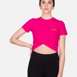 Con Incrocio - T-Shirt Print - Fuxia