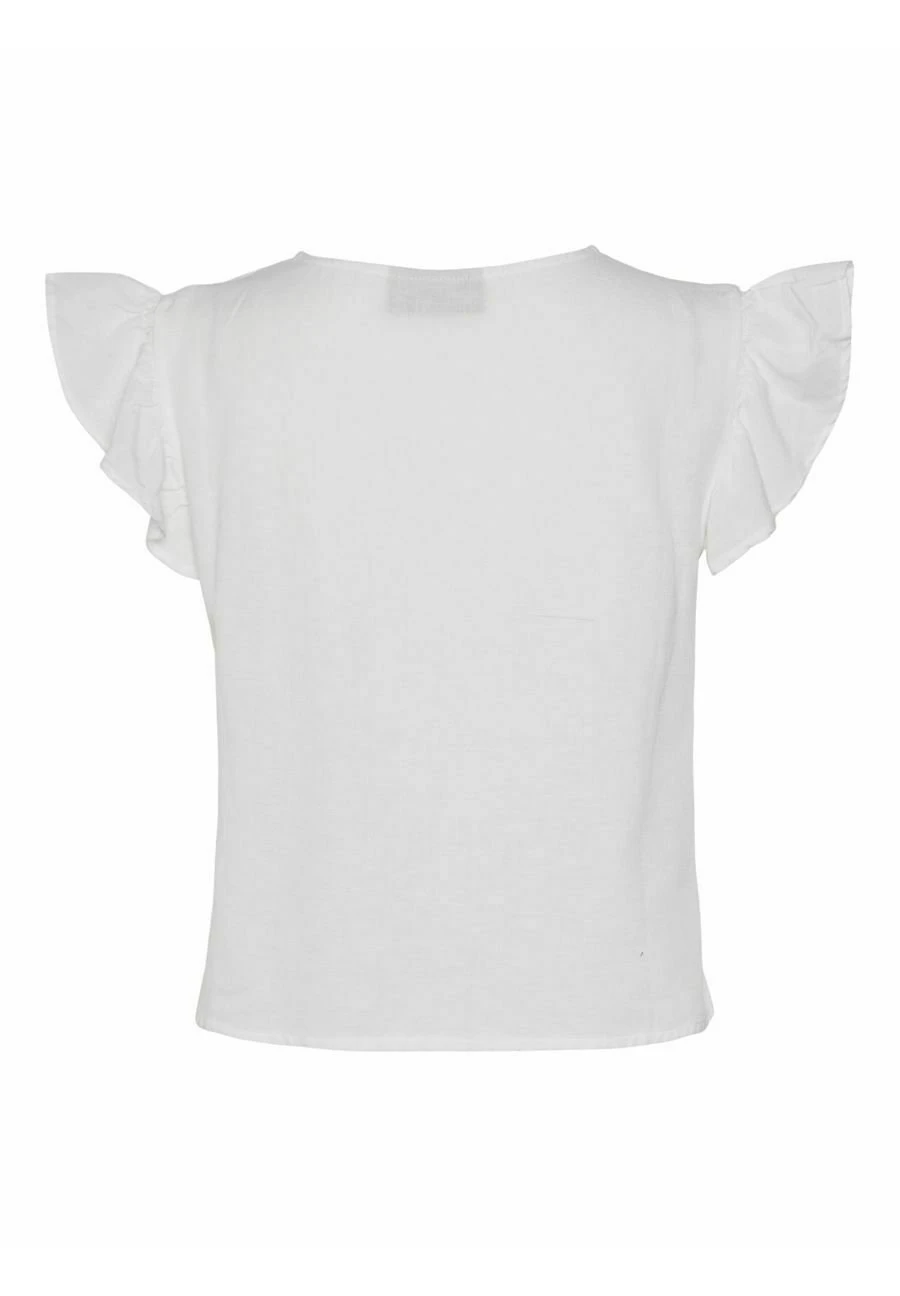 Pieces Mit Kurzen Ärmeln Pcmilano - Blouse - Bright White 2 Pieces Mit Kurzen Ärmeln Pcmilano - Blouse - Bright White - Afbeelding 2