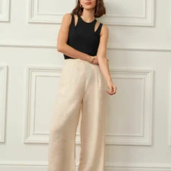 Next Wide Standard - Broek - Ecru White