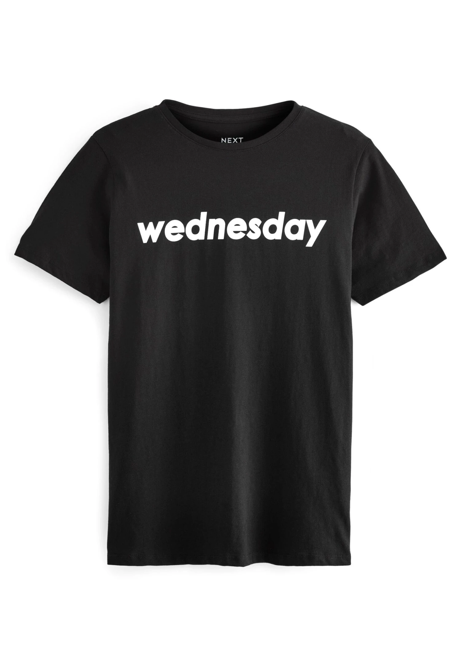 Next Wednesday Slogan Graphic Standard - T-Shirt Print - Black 4 Next Wednesday Slogan Graphic Standard - T-Shirt Print - Black - Afbeelding 4