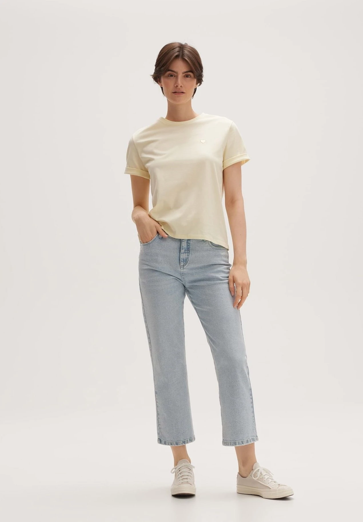 OPUS Serz - T-Shirt Basic - Feelgood Yellow 2 OPUS Serz - T-Shirt Basic - Feelgood Yellow - Afbeelding 2