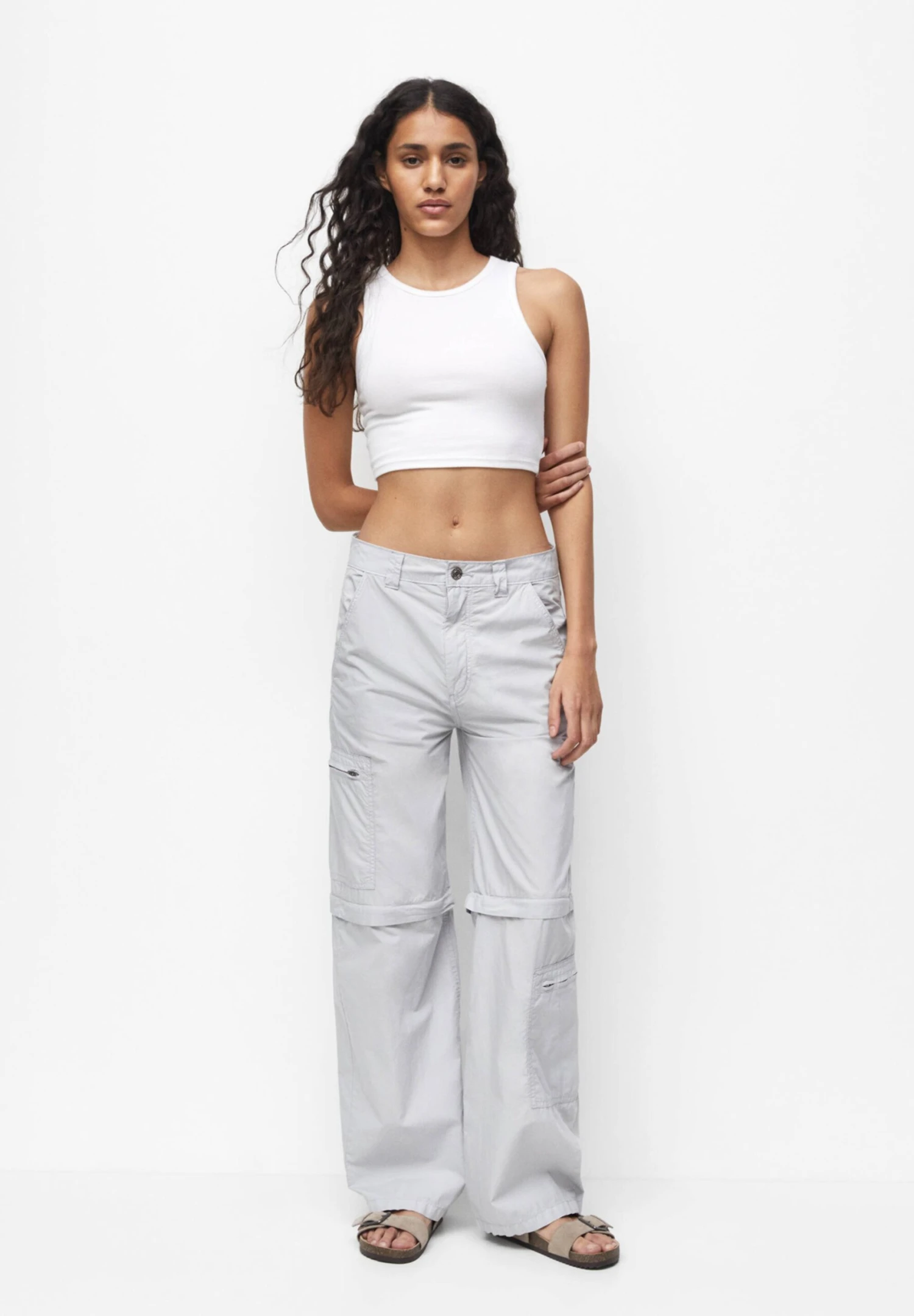 PULL & BEAR With Removable Legs - Broek - Light Grey 2 PULL & BEAR With Removable Legs - Broek - Light Grey - Afbeelding 2