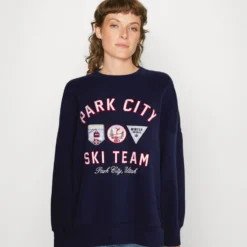 Abercrombie & Fitch The Softaf MaxLong Sunday Crew - Sweater - Navy