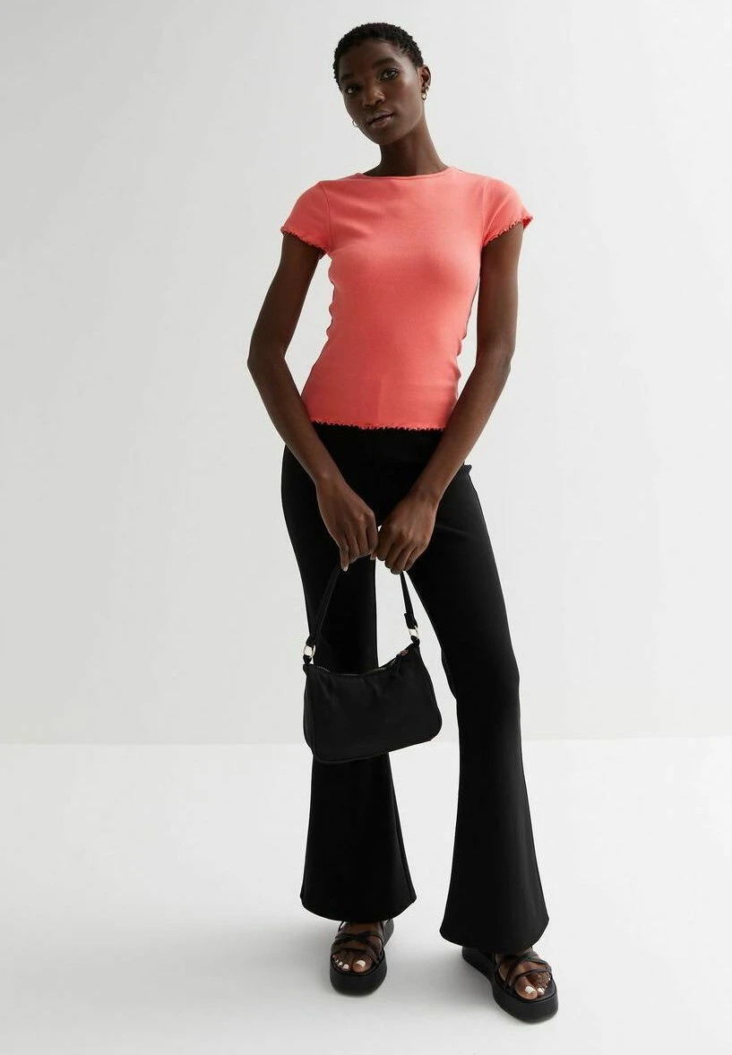 New Look 3 Pack Ribbed Frill- T-Shirt Basic - Orange 1 New Look 3 Pack Ribbed Frill- T-Shirt Basic - Orange