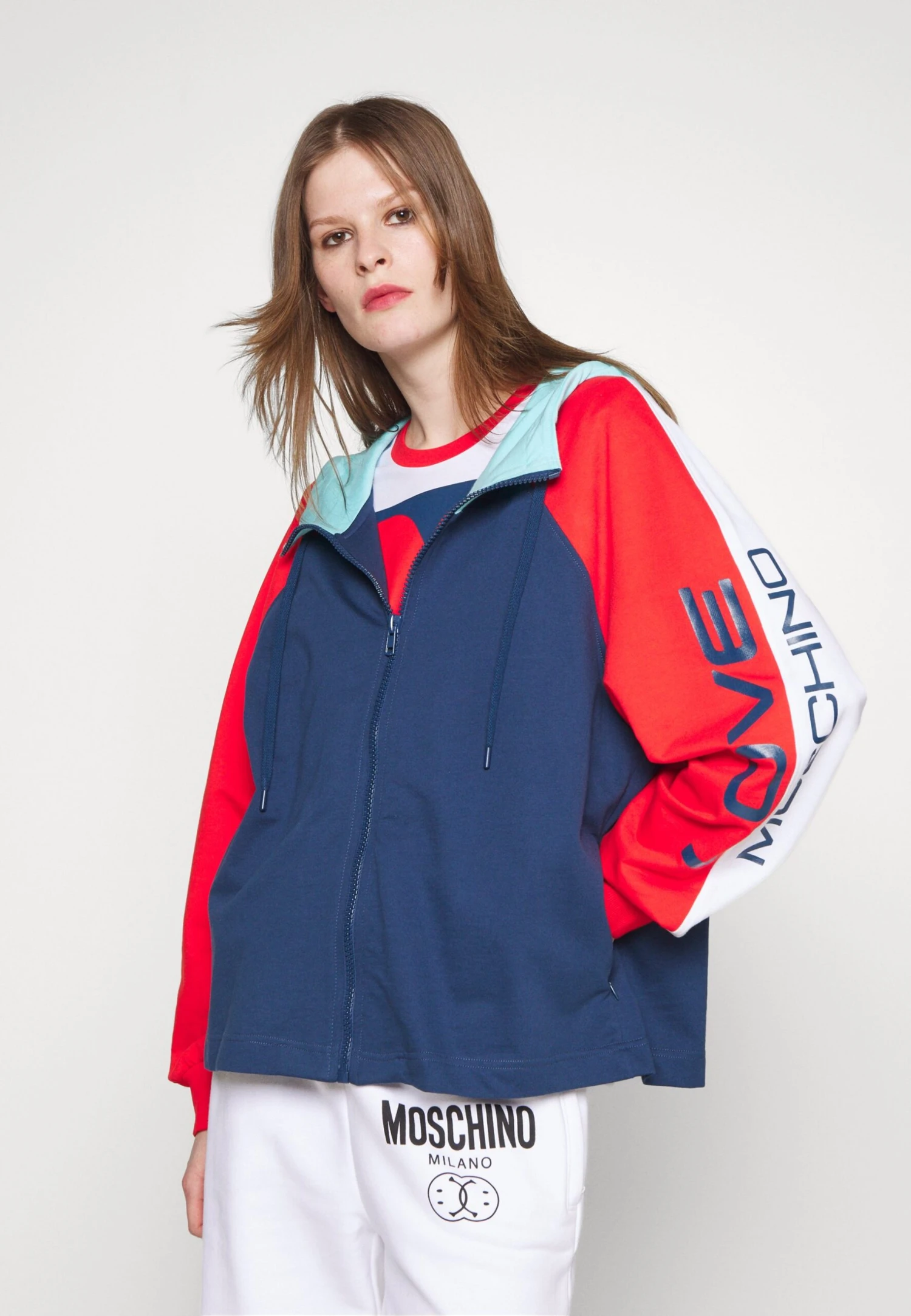 LOVE MOSCHINO Trainingsvest - Dark Blue/Red/White 4 LOVE MOSCHINO Trainingsvest - Dark Blue/Red/White - Afbeelding 4