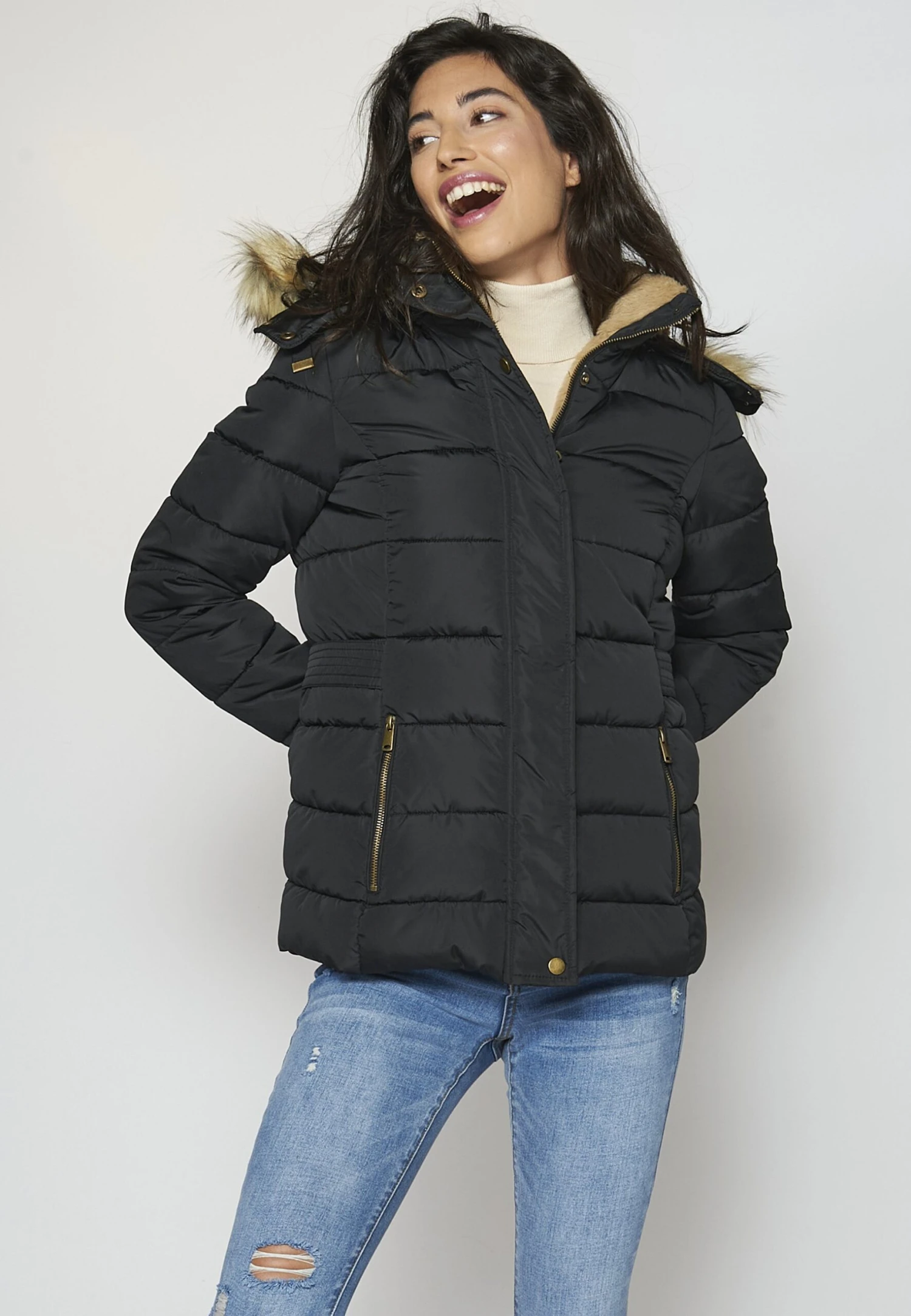 Koroshi Winterjas - Black 6 Koroshi Winterjas - Black - Afbeelding 6