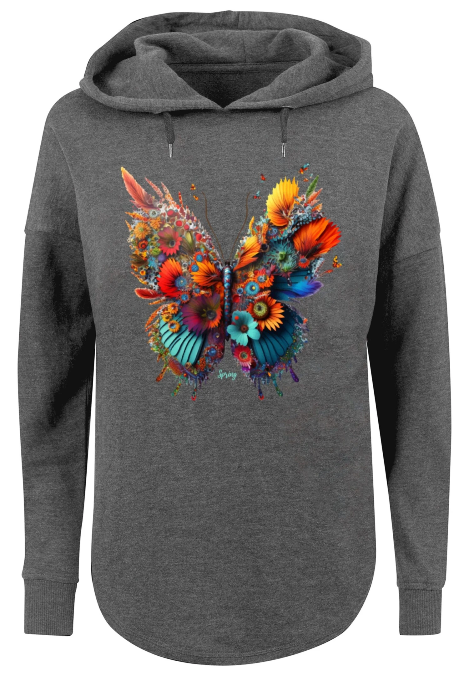 F4NT4STIC Schmetterling Blumen - Hoodie - Charcoal 6 F4NT4STIC Schmetterling Blumen - Hoodie - Charcoal - Afbeelding 6
