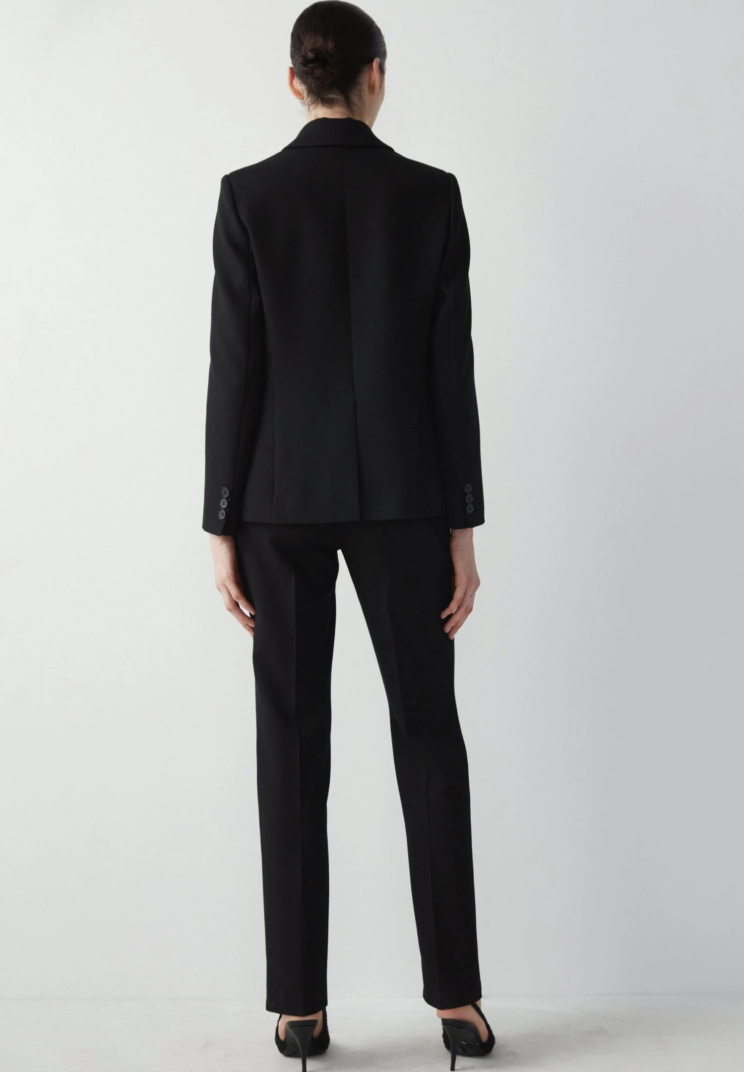 Ipekyol Slim Cut Double-Breasted Collar With Fleto Pockets - Blazer - Black 3 Ipekyol Slim Cut Double-Breasted Collar With Fleto Pockets - Blazer - Black - Afbeelding 3