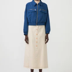 Short With Zipper - Lichte Jas - Dark Blue