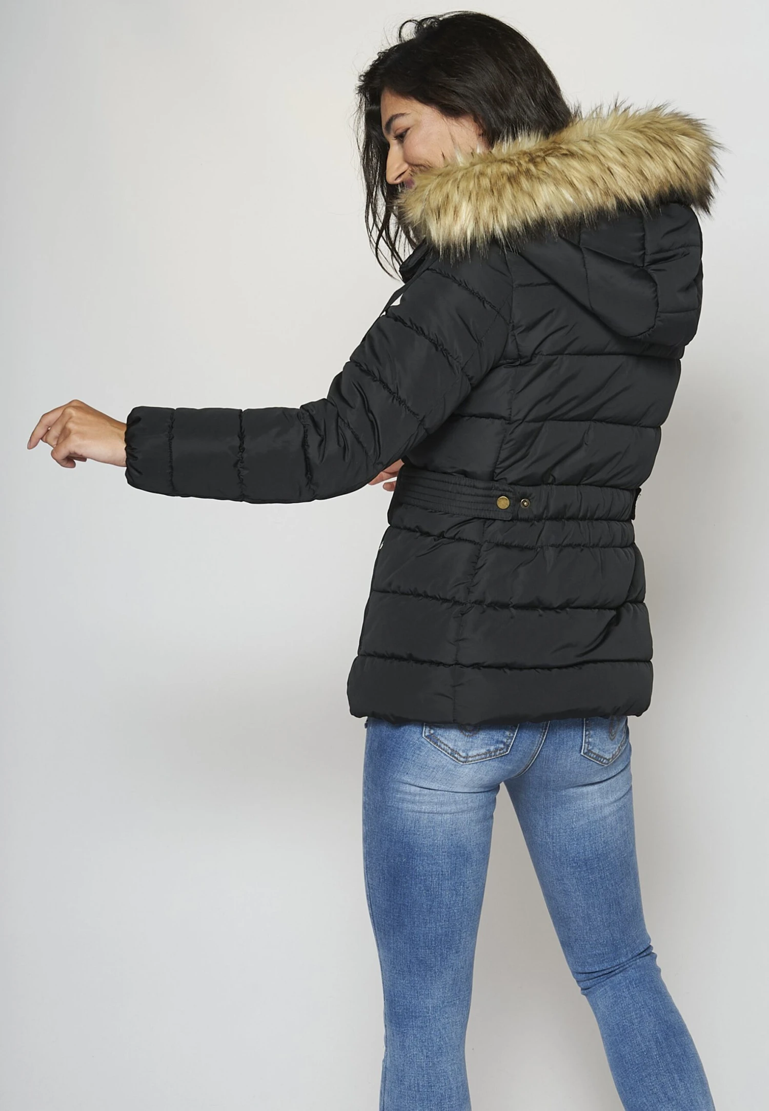 Koroshi Winterjas - Black 7 Koroshi Winterjas - Black - Afbeelding 7