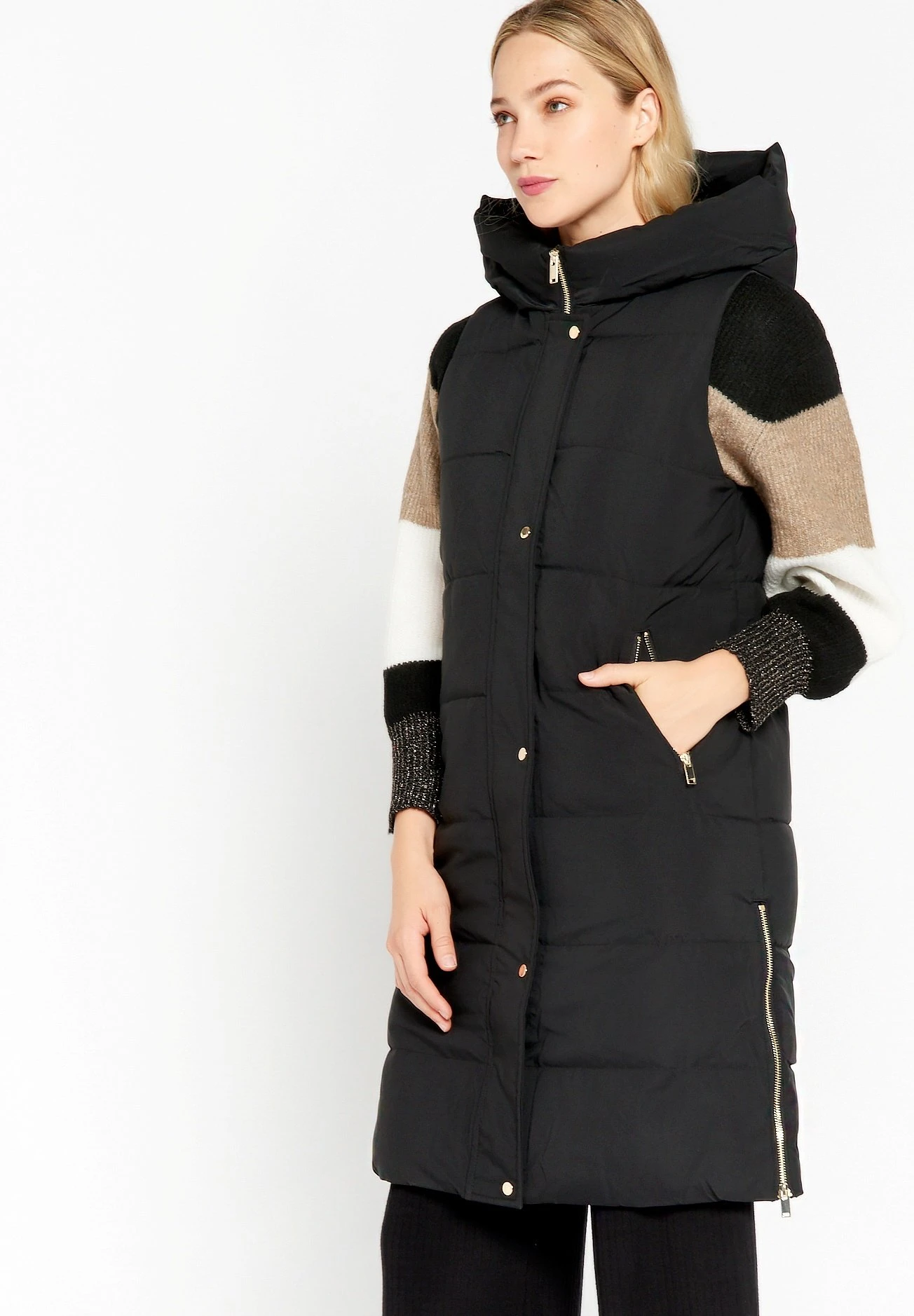 LOLALIZA Long- Bodywarmer - Black 1 LOLALIZA Long- Bodywarmer - Black