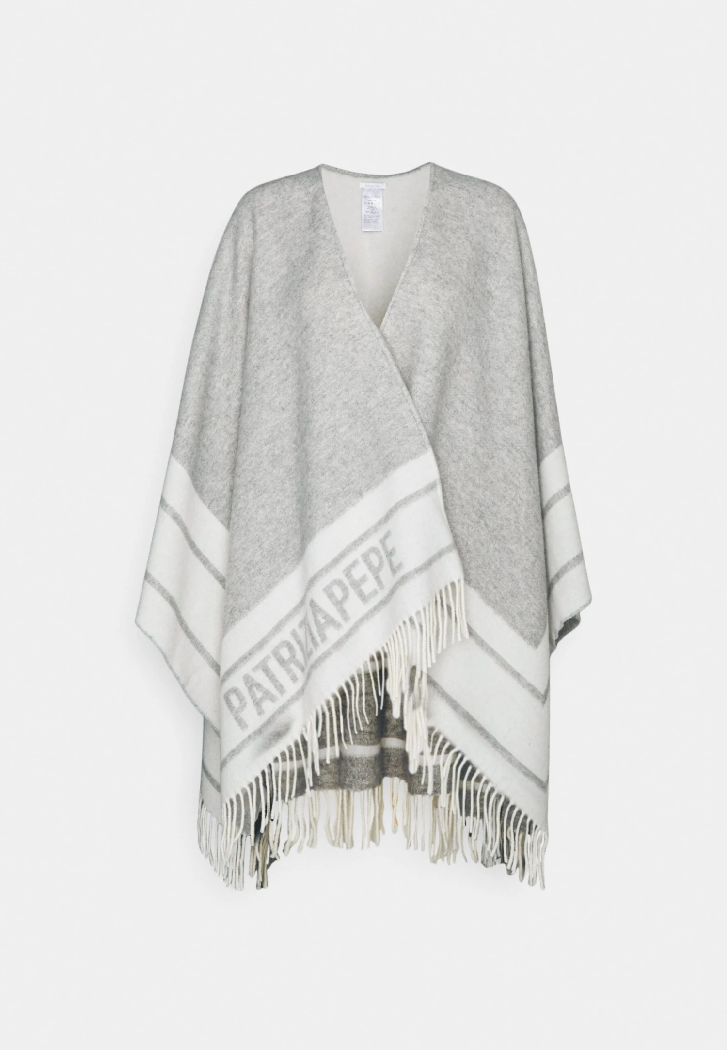 Patrizia Pepe Poncho - Poncho - Grey/White 4 Patrizia Pepe Poncho - Poncho - Grey/White - Afbeelding 4