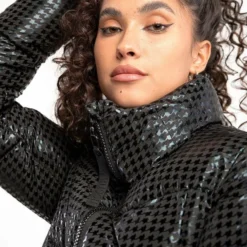 Mil Puffer - Winterjas - Shiny Houndstooth -Aanbiedingen Mode Toon Winkel f985df056eab434d8c016f4efec22729
