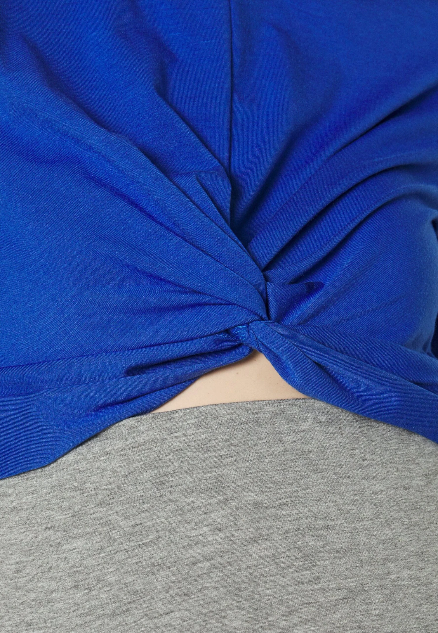 Mamalicious Mlmacy Cropped- T-Shirt Basic - Beaucoup Blue 6 Mamalicious Mlmacy Cropped- T-Shirt Basic - Beaucoup Blue - Afbeelding 6